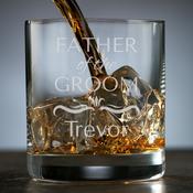 Personalised Eternity Crystal Whiskey Glass - TIPPERARY CRYSTAL - Father of the Bride / Father of the Groom image
