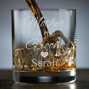 Personalised Eternity Crystal Whiskey Glass - TIPPERARY CRYSTAL - Mother of the Bride / Mother of the Groom image