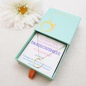 Personalised Gift Card &amp; Gold Necklace in Jewellery Box - Goodbye Gift for Coworker image