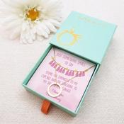 Personalised Gift Card &amp; Gold Necklace in Jewellery Box - Just to Say, Never Change