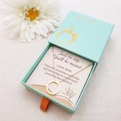 Personalised Gift Card &amp; Gold Necklace in Jewellery Box - Just to Say, You'll be Missed image
