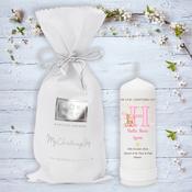Personalised Christening Candle for Girls - Initial with Teddy