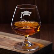 Personalised Graduation Brandy Glass for Women- TIPPERARY CRYSTAL - Eternity Crystal Brandy Glass image