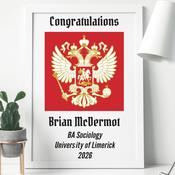 Personalised Graduation Frame - Upload Your Own Crest