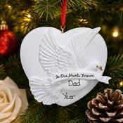 Personalised Christmas Ornament - In Our Hearts Forever Dove image