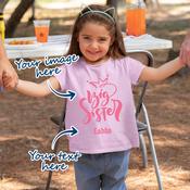 Personalised Kids T-shirt for Birthdays or Events - Upload Your Own Image &amp; Text image