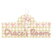 Personalised Door Name Plaque for Girls - Bunny