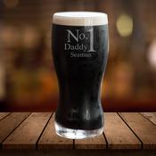 Personalised Pint Glass for Father's Day - No. One Daddy