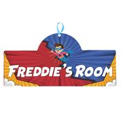 Personalised Door Name Plaque for Boys - Superhero