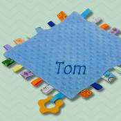Personalised Taggie - Blue Bubble