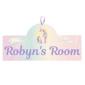 Personalised Door Name Plaque for Girls - Unicorn