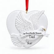 Personalised Christmas Ornament - In Our Hearts Forever Dove image