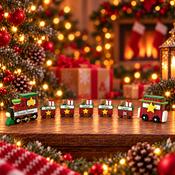 Personalised Linking Train 5 Carriages in 'Our Christmas Express' Gift Box image