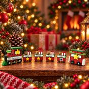 Personalised Linking Train 4 Carriages in 'Our Christmas Express' Gift Box image
