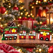 Personalised Linking Train 2 Carriages in 'Our Christmas Express' Gift Box image