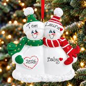 Personalised Christmas Ornament - Expecting Couple Baby Bump image