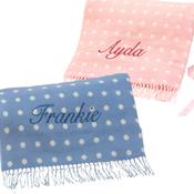 Personalised Foxford Baby Blankets for Twins - Boy &amp; Girl