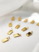 Square Initial Pendants - Included in Bracelet