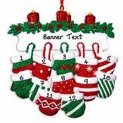 Personalised Christmas Ornament - Merry Mittens 12 image