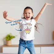 Personalised Kids T-shirt for Birthdays or Events - Upload Your Own Image image
