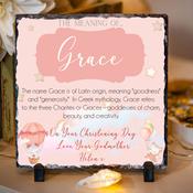 Personalised Slate for Girls - The Meaning of a Name