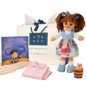 Personalised Rag Doll Gift Set - Ella Rose, PJs &amp; Book - NEW image
