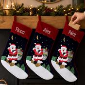 Personalised Christmas Stockings - Velvet Santa image