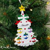 Personalised Christmas Ornament - White Tree 7 image