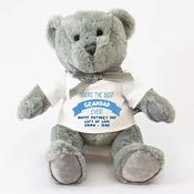 Personalised Grey Teddy Bear - Happy Father's Day