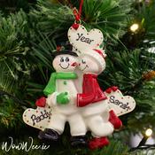 Personalised Christmas Ornament - Snow Sweethearts image