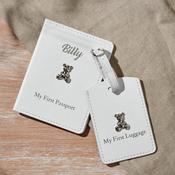 Personalised My First Passport &amp; Luggage Tag - Teddy Bear