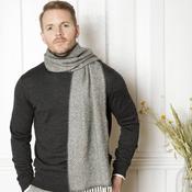 Personalised Foxford Scarf - Oxford/ White Herringbone image