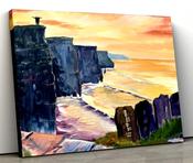 Cliffs of Moher Sunset - Printed Canvas of Painting by Seán McDermott image
