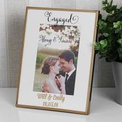 Personalised Engagement Frame - Gold Details