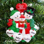 Personalised Christmas Ornament - Proud New Parents image