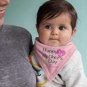 Personalised 1st Mother's Day Baby Bib - Pink image
