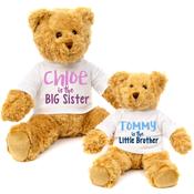 Personalised Siblings Teddy Bear Set - Brother &amp; Sister