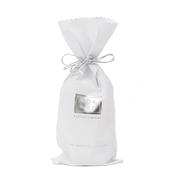 Luxurious Metallic &amp; White Velvet Keepsake Pouch for Candle