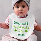 Personalised Baby Bib - First St. Patrick's Day 2026 image