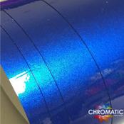 SAMPLE of Gloss Metallic Blue Vinyl Wrap - G653