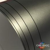 SAMPLE of Matte Chrome Grey Vinyl Wrap - M753