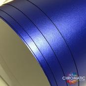 SAMPLE of Matte Chrome Blue Vinyl Wrap - M758