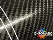 SAMPLE of BLACK SATIN CARBON FIBRE Vinyl Wrap - BSCF252