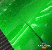 SAMPLE of Gloss Metallic Candy Green Vinyl Wrap - G656