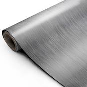 SAMPLE of BRUSHED METAL SILVER ALUMINIUM VINYL WRAP BMSA31