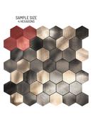 SAMPLE of Metal Mix Hexagon - Peel &amp; Stick Composite Wall Tiles (4 x Hex Tiles) - MMHT58 image