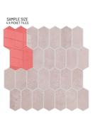 SAMPLE of Rose Pink Picket Peel &amp; Stick Composite Wall Tiles - - RPPT50