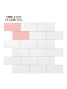 SAMPLE of White Subway Peel &amp; Stick Composite Wall Tiles - WST40 image
