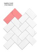 SAMPLE of Carrara White Herringbone Peel &amp; Stick Composite Wall Tiles - - CWHT01 image