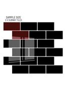 SAMPLE of Black Subway Peel &amp; Stick Composite Wall Tiles - BST18 image